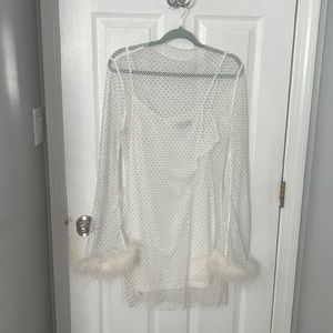 Taurus Studded Feather Cuff Mini Dress. Worn once